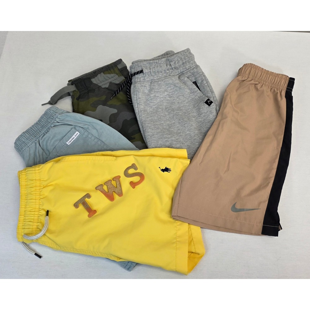 Boys Shorts Bundle Nike Polo Ralph Lauren Calvin Klein Cat & Jack Size 6-8 Lot 5